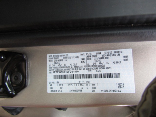 2018 FORD PU F150