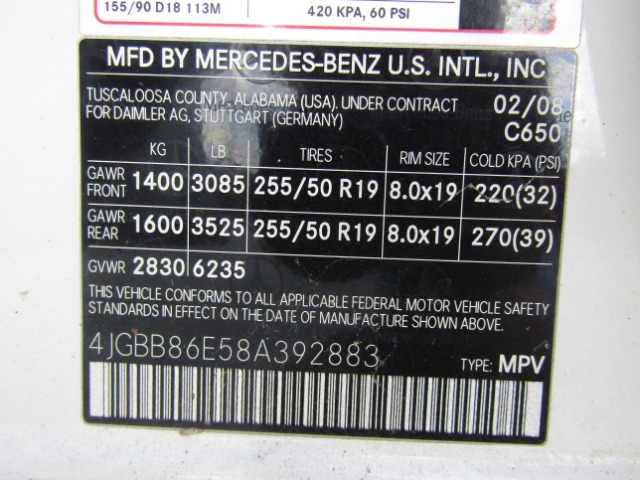 2008 MERCEDES ML350